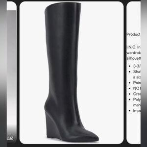 Inc Appile Womens Faux leather Pointed Toe Knee-High Boots